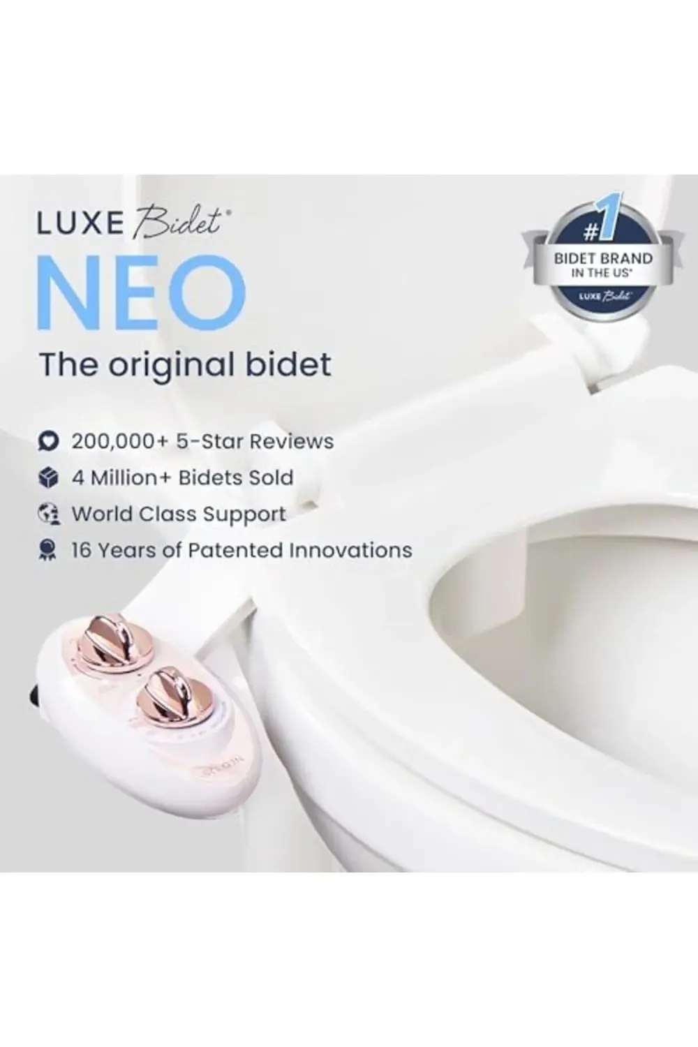 trendyloop Bidet NEO 120 - Kendi Kendini Temizleyen Başlık, Tatlı