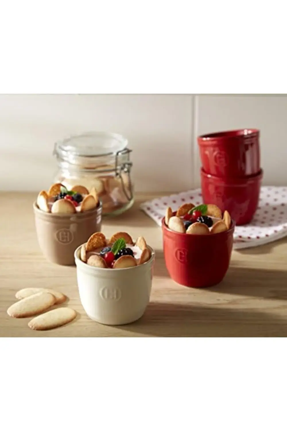 trendyloop Emile Henry Ramekin Fırın Kabı 8 cm Kırmızı/Burgundy t