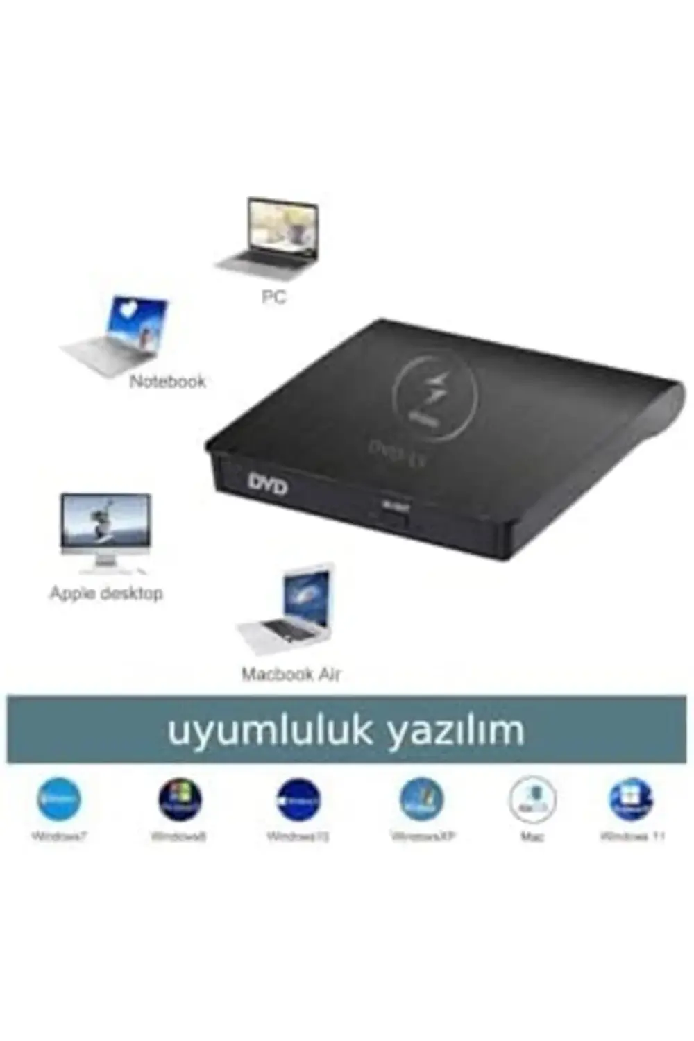 trendyloop Harici Dvd Rw External Taşınabilir Ultra İnce USB 3.0