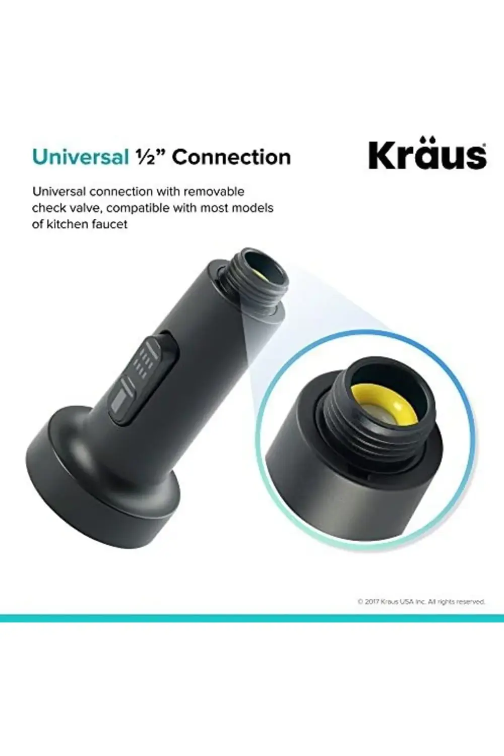 trendyloop KFS-1MB Çift İşlevli Mutfak Bataryası Püskürtücü, Siya