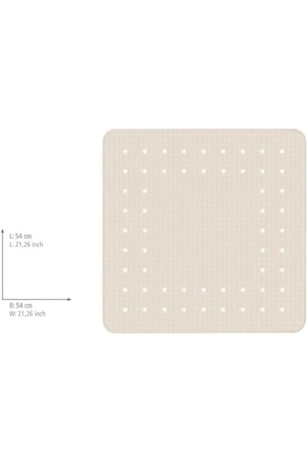 trendyloop Mirasol banyo paspası bej 54 x 54 cm vantuzlu kaymaz d