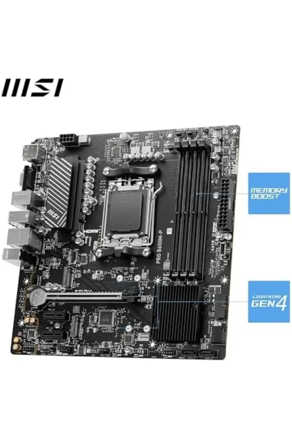 trendyloop MSI MB PRO B650M-P AM5 DDR5 6000MHZ(OC) HDMI DP VGA 2X