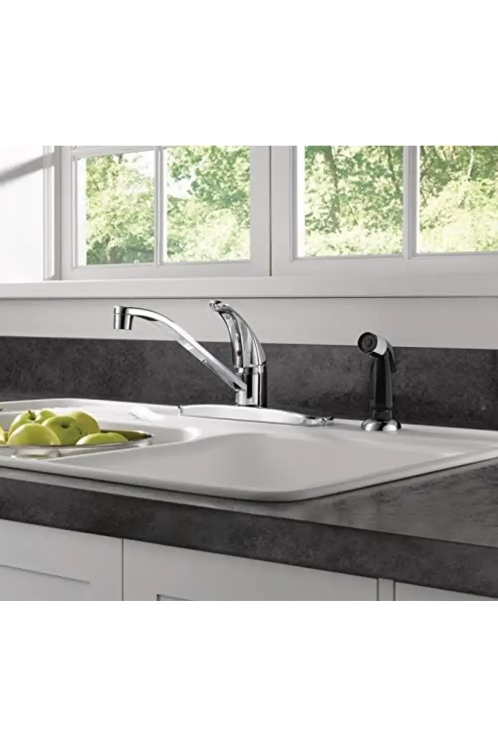 trendyloop Yan Püskürtücülü Tek Kolu Evye Bataryası, Krom P115LF