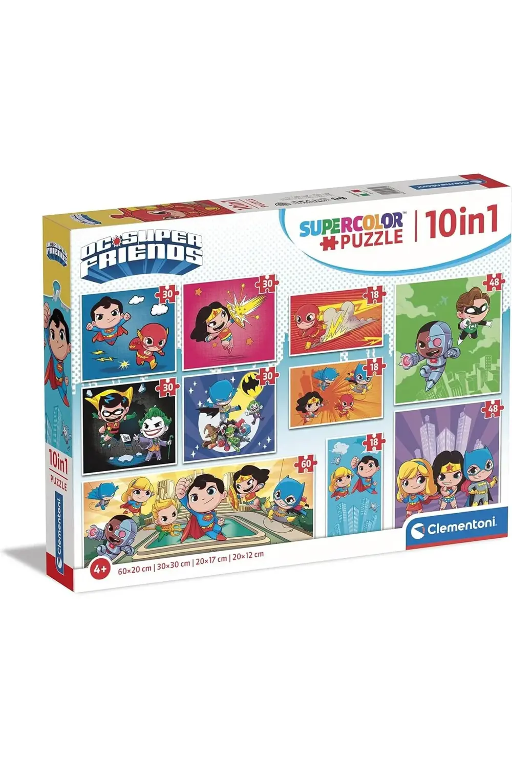 trendymr 20272 Supercolor 10'u 1 arada Dc çizgi roman çocuk yapbo