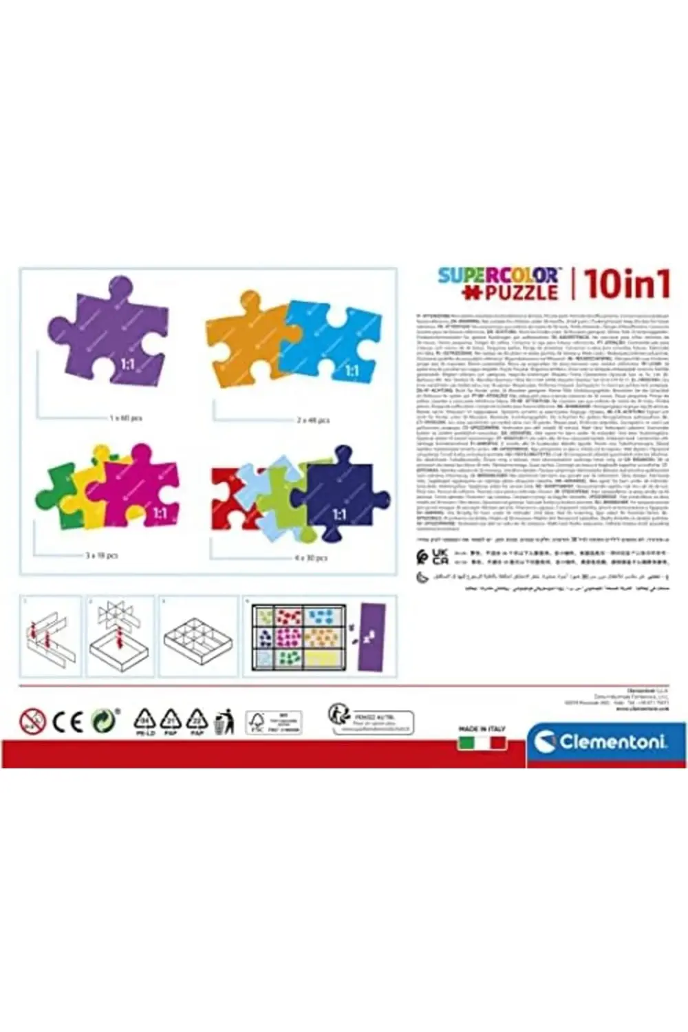 trendymr 20272 Supercolor 10'u 1 arada Dc çizgi roman çocuk yapbo