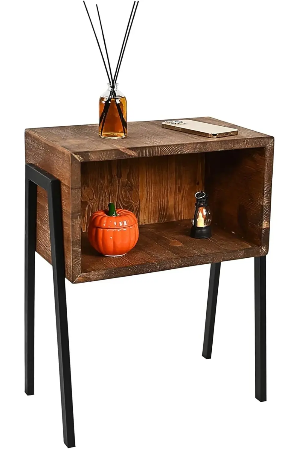 trendymr Ahşap Ceviz Komidin, Yatak Odası Komidini, Oturma Odası