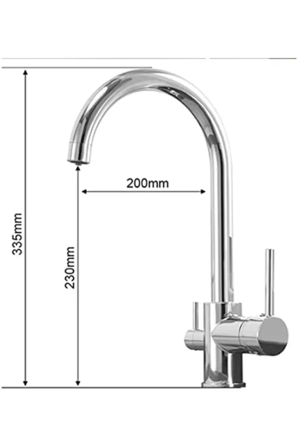 trendymr Arıtma Çıkışlı Mutfak Evye Bataryası 3 Yollu Batarya Lif