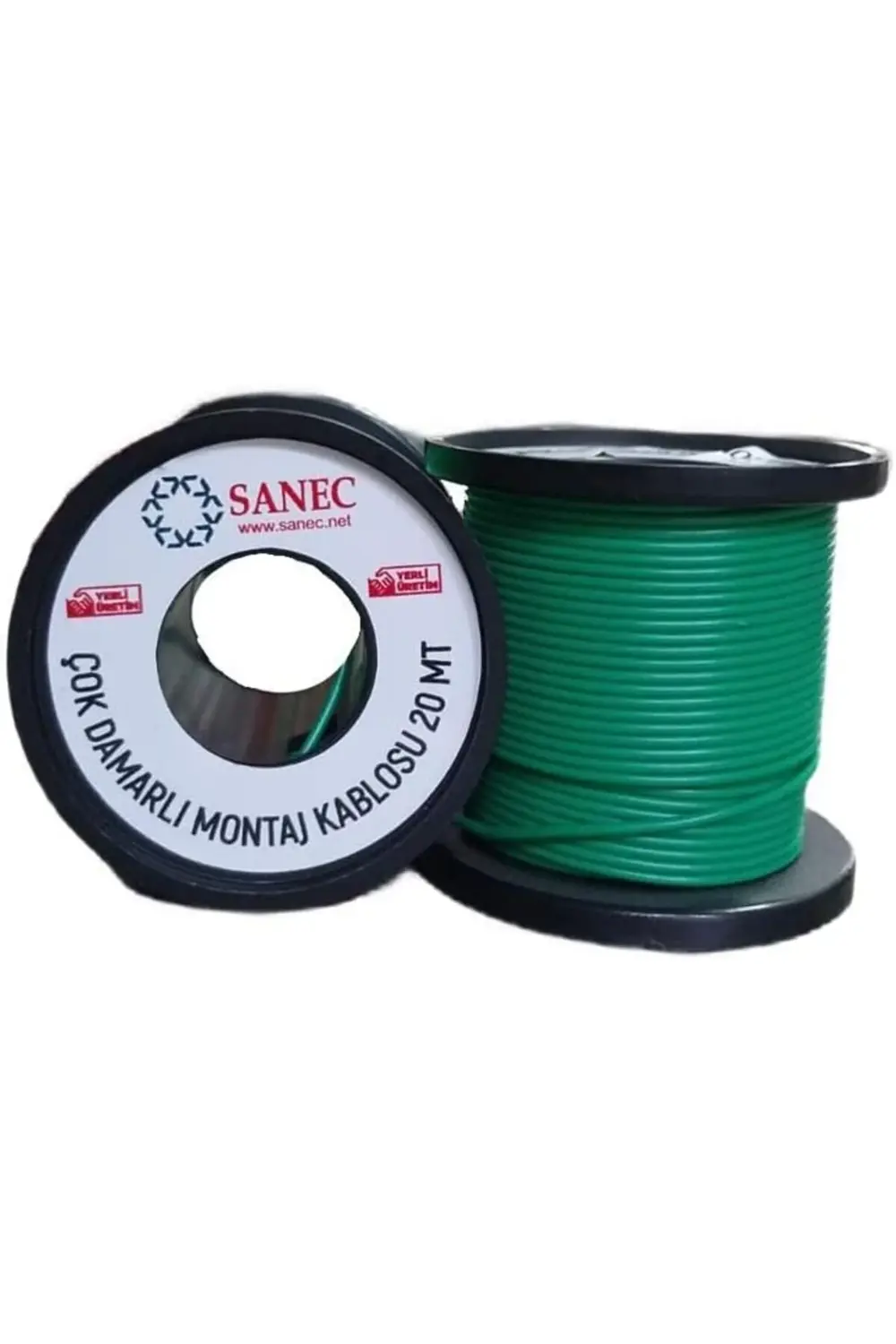 trendymr Çok Damarlı Montaj Kablosu - 22 AWG - 20 Metre - Yeşil L