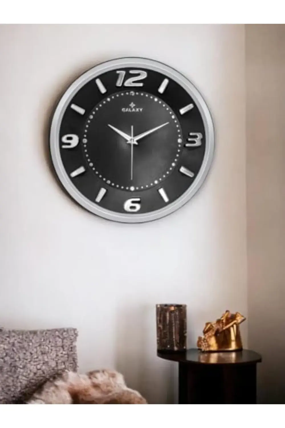 trendymr Exclucive Kabartama Rakamlı Klasik Kadranlı 30 cm Duvar