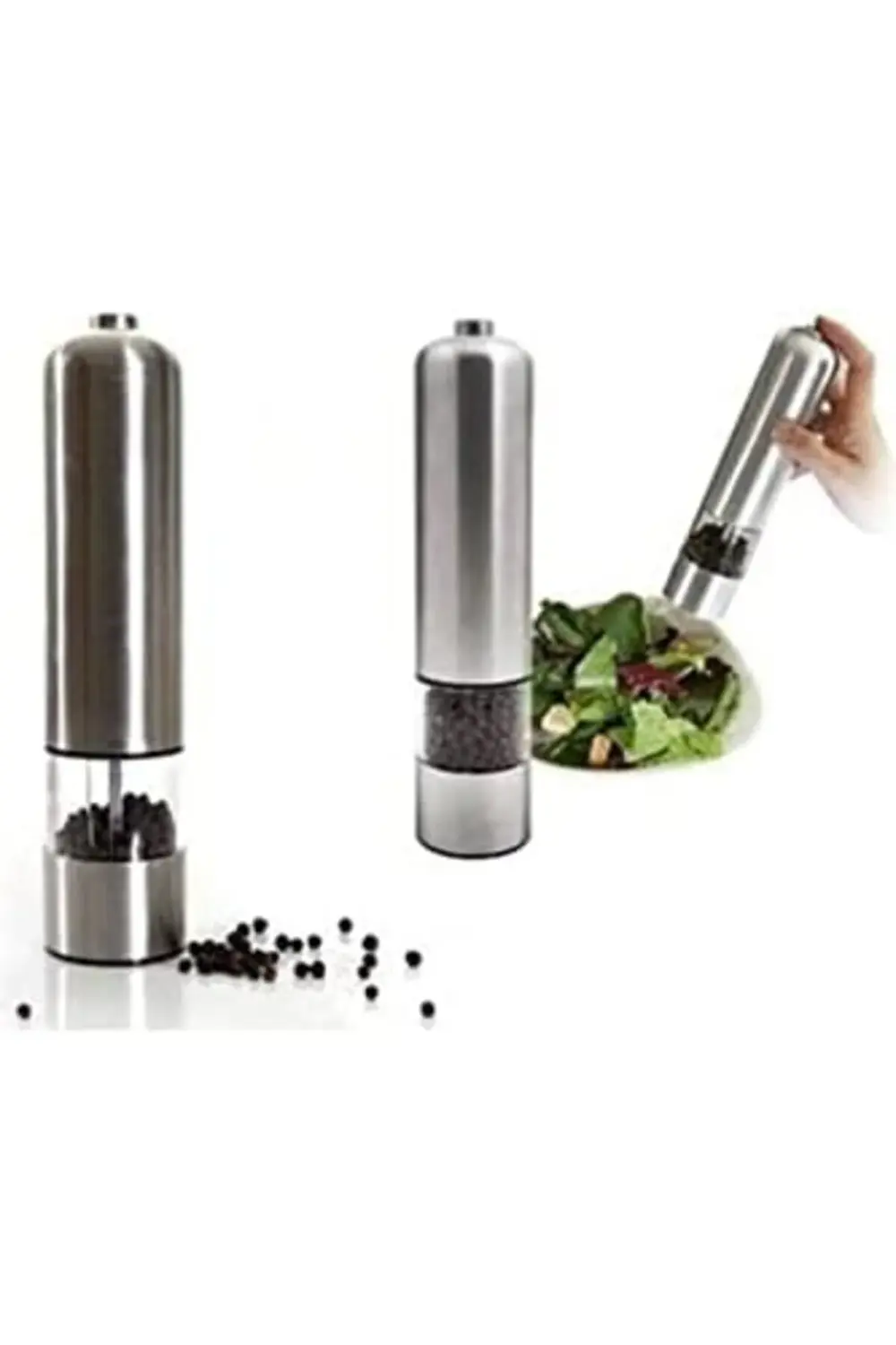 trendymr Gümüş Baharat Öğütücü Değirmen Pilli Işıklı Life 1171957