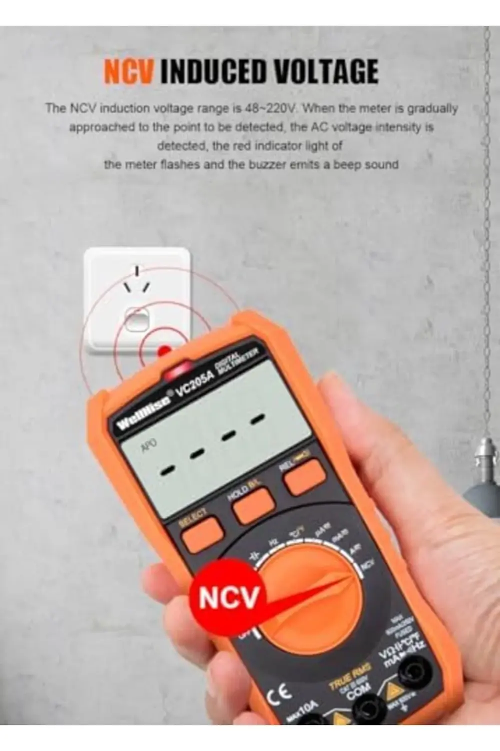 trendymr VC205A Ölçü Aleti Multimetre Avometre NCV Işıklı Ekran I