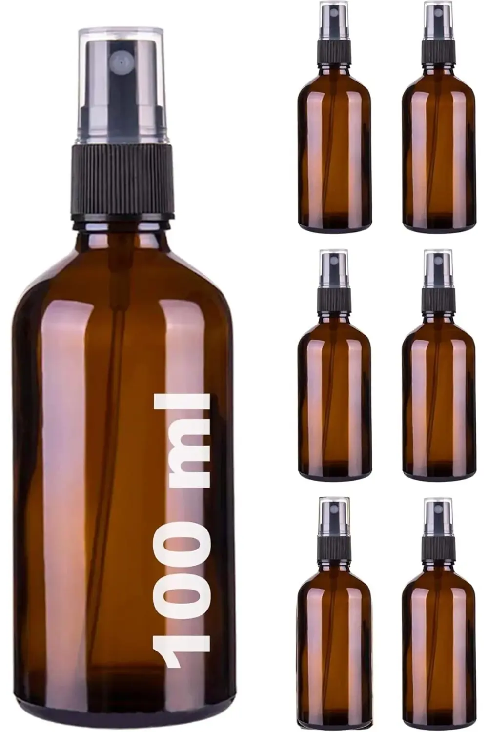 trendyvision 100 ml Siyah Spreyli Cam Şişe 100 cc Sızdırmaz Kapak