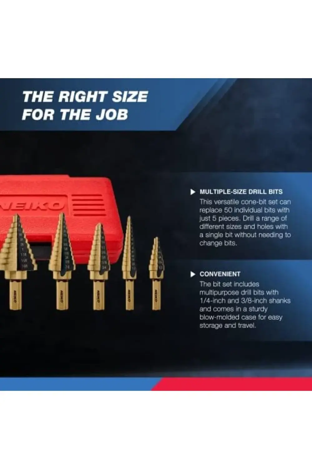 trendyvision 10197A Titanyum Kademeli Matkap Ucu Seti HSS | 5 Par