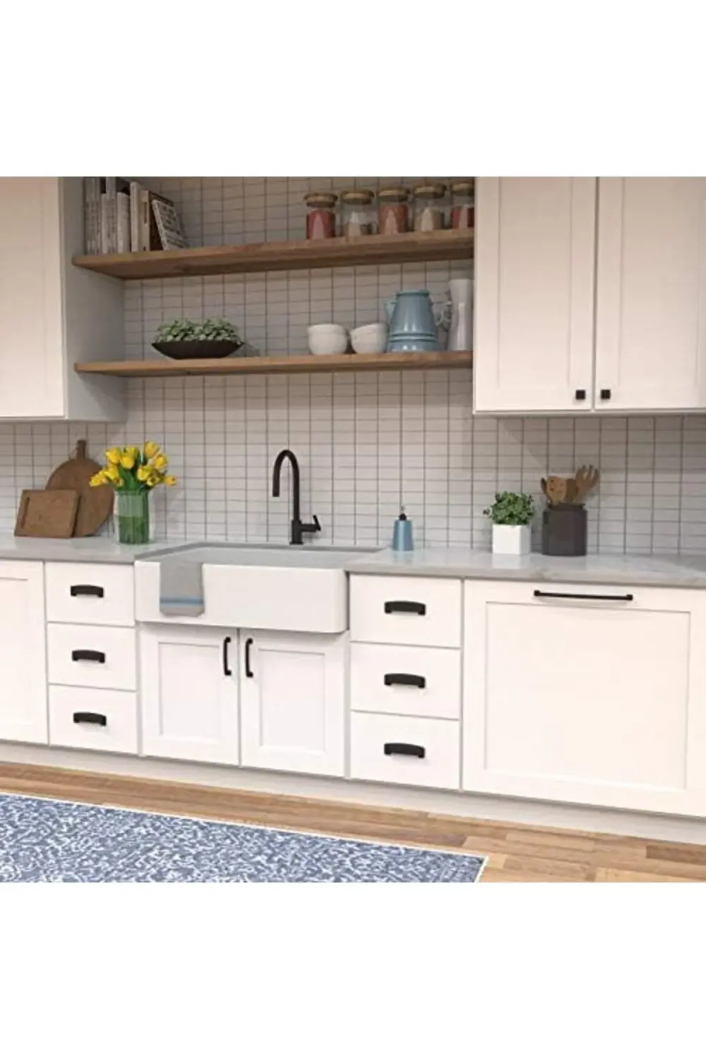 trendyvision 10'lu Paket Katı Çekirdek Mutfak Dolabı Çeker, Lüks