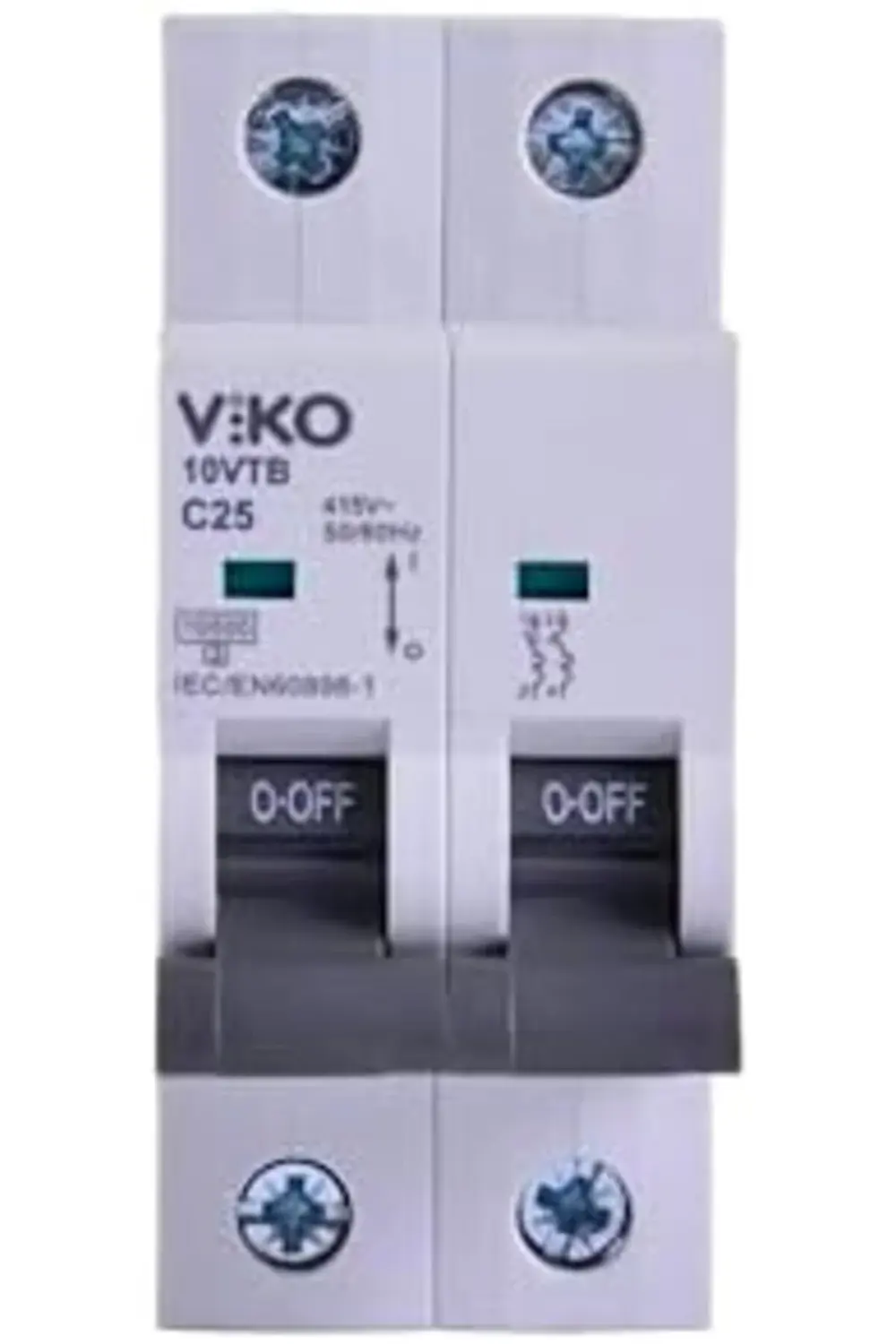 trendyvision 10VTB-2C25 Otomatik Sigorta 10kA C Tipi 2 Kutup 25A