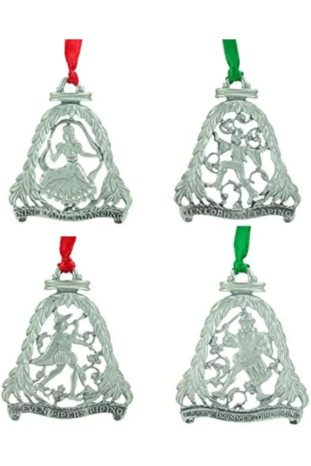 trendyvision 12 Günlük Süs Seti, 12'li Metal Süs Seti, 7,7 cm, Ab