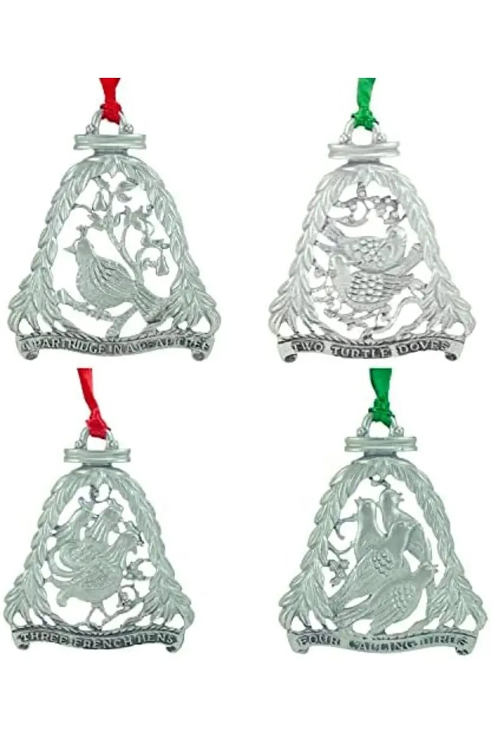 trendyvision 12 Günlük Süs Seti, 12'li Metal Süs Seti, 7,7 cm, Ab