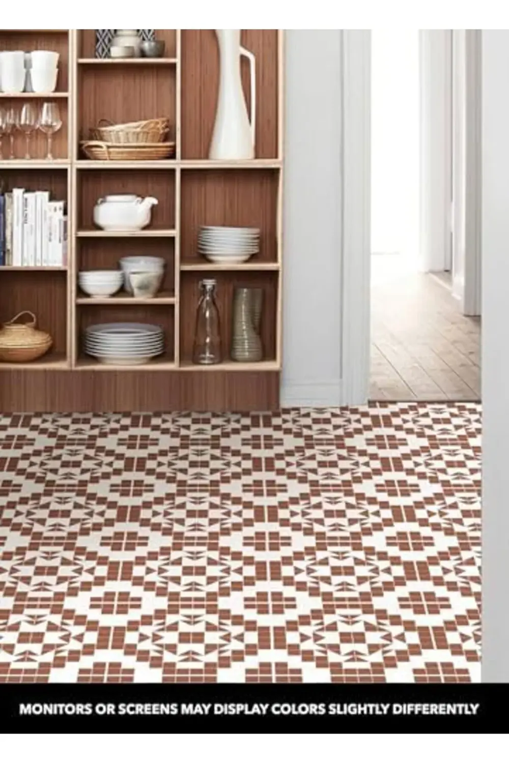 trendyvision 12 inç x 12 inç Terracotta Matias Peel & Stick Yer K