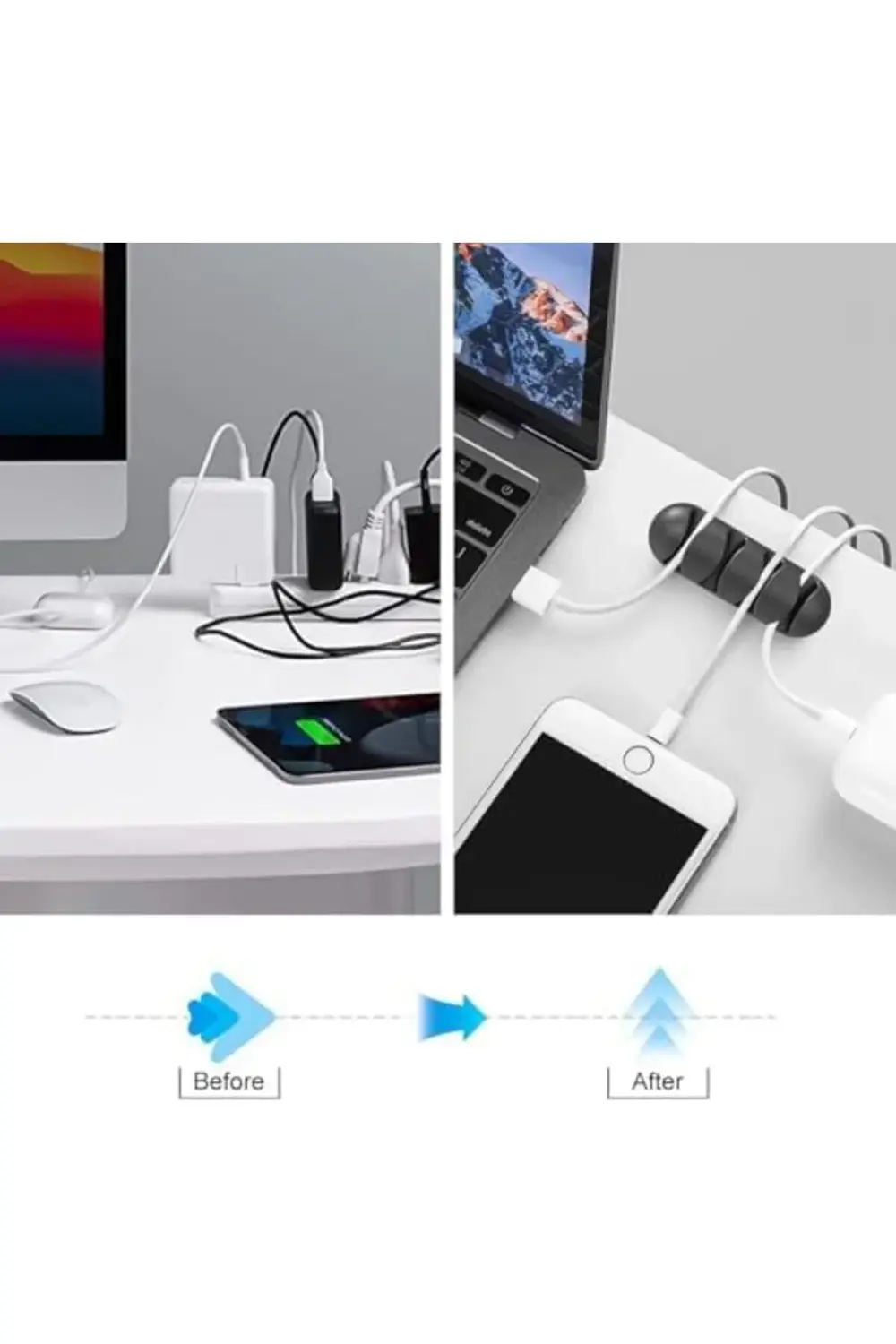 trendyvision 16 lı Kablo Klipsleri Kablo Tutucu, 5 Farklı Tutucu