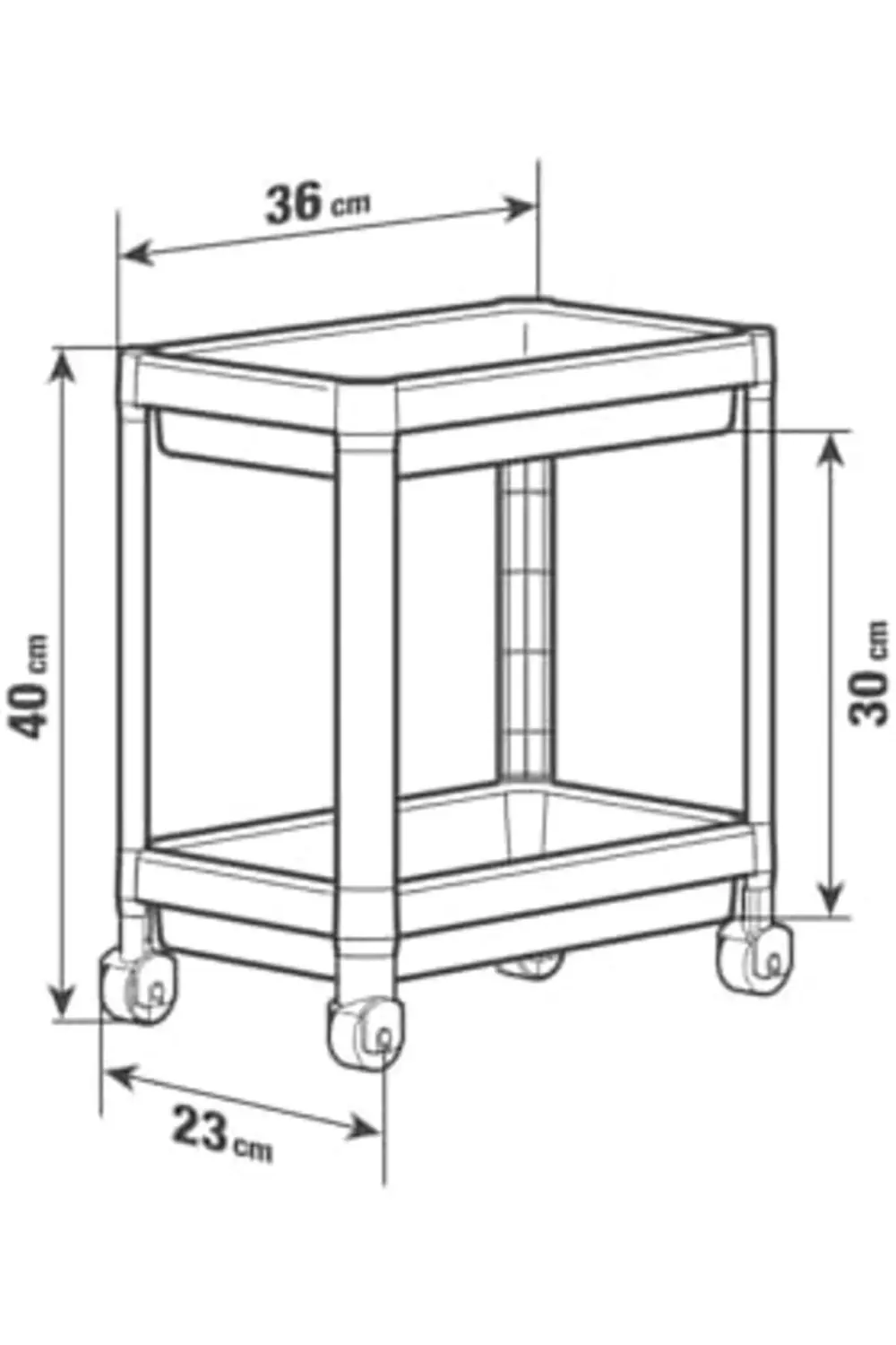 trendyvision 2 Katlı Tekerlekli Tezgah Altı Düzenleyici, Mutfak,