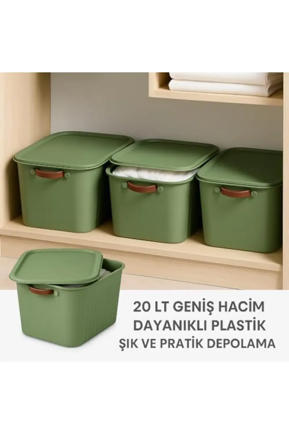 trendyvision 20LT Kapaklı Organizer Kutu – Dayanıklı Plastik Sakl