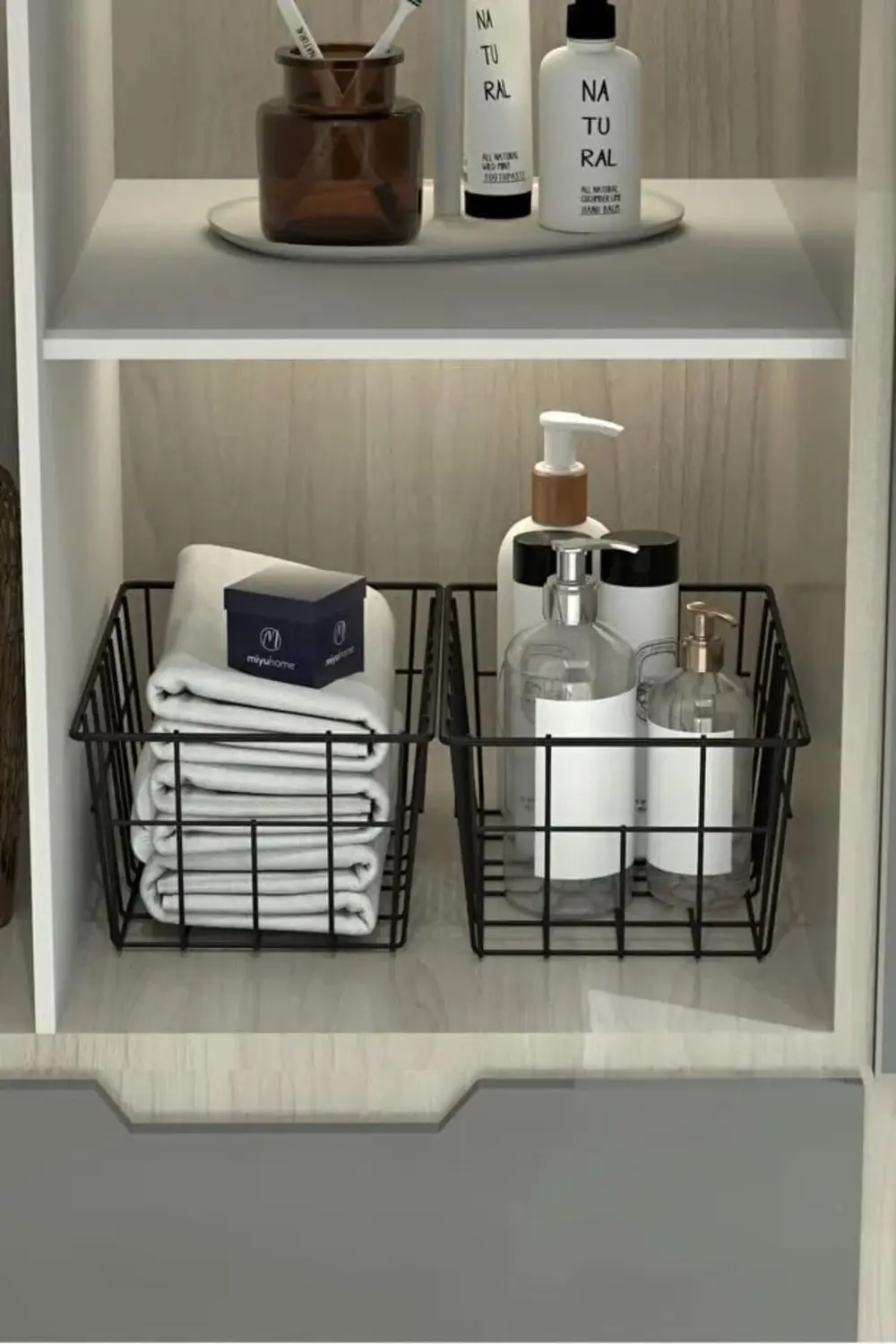 trendyvision 2'li Büyük Boy Lüks Sepet Mutfak Düzenleyici Banyo O