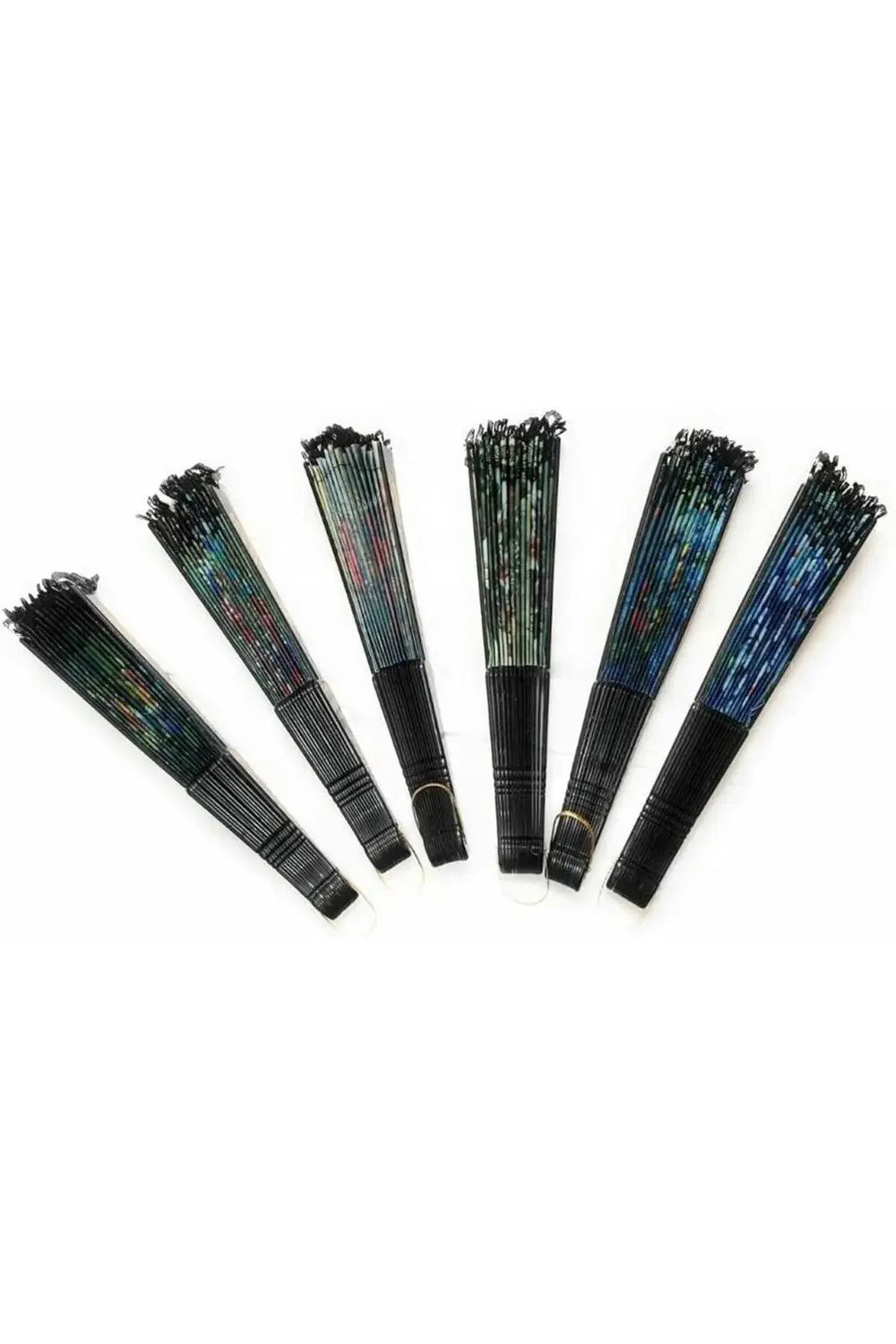 trendyvision 2'li El Yelpazesi Seti – Çiçek Desenli, Tüllü Kenarl