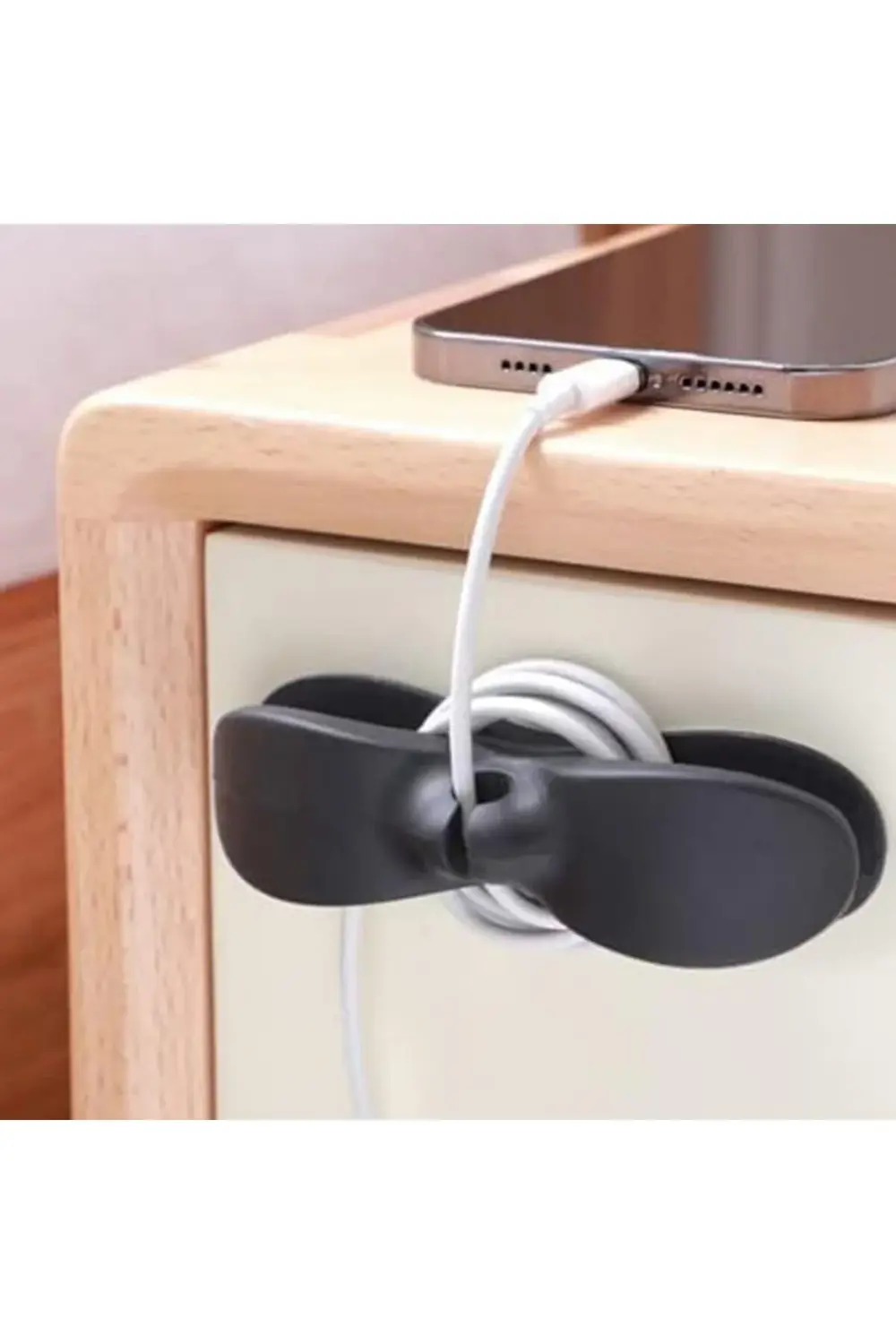 trendyvision 2li Kablo Tutucu Silikon Kordon Sarıcı Kablo Yönetic