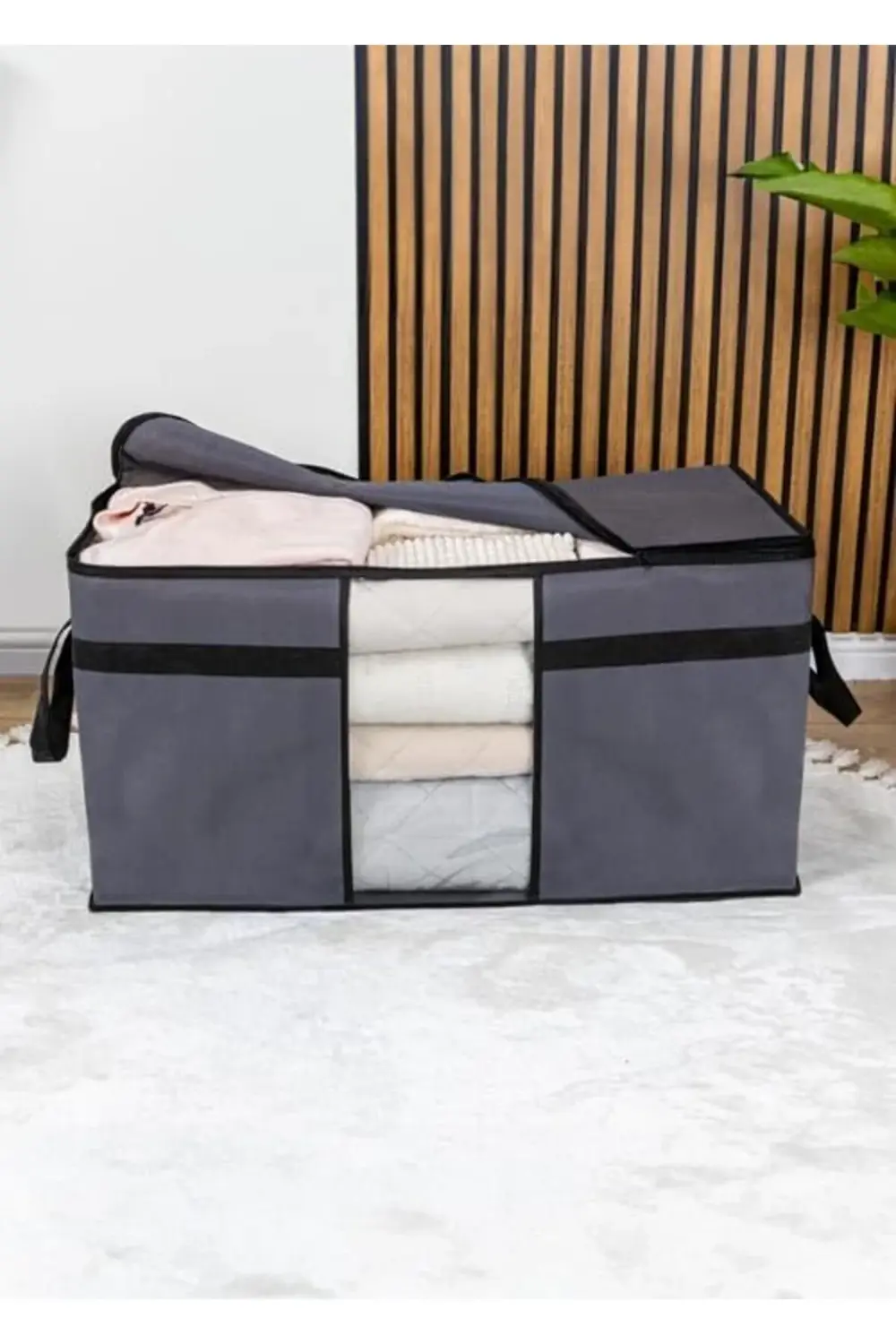 trendyvision 3 Adet Pencereli Yastık Saklama Hurcu - Boy Yorgan H