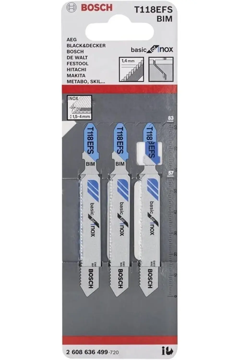 trendyvision 3 dekupaj testere bıçağı T 118 EFS Basic for Inox (p