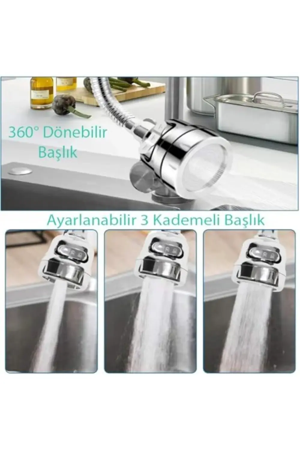trendyvision 3 Kademeli Tasarruflu Mutfak Musluk Başlığı buyflick