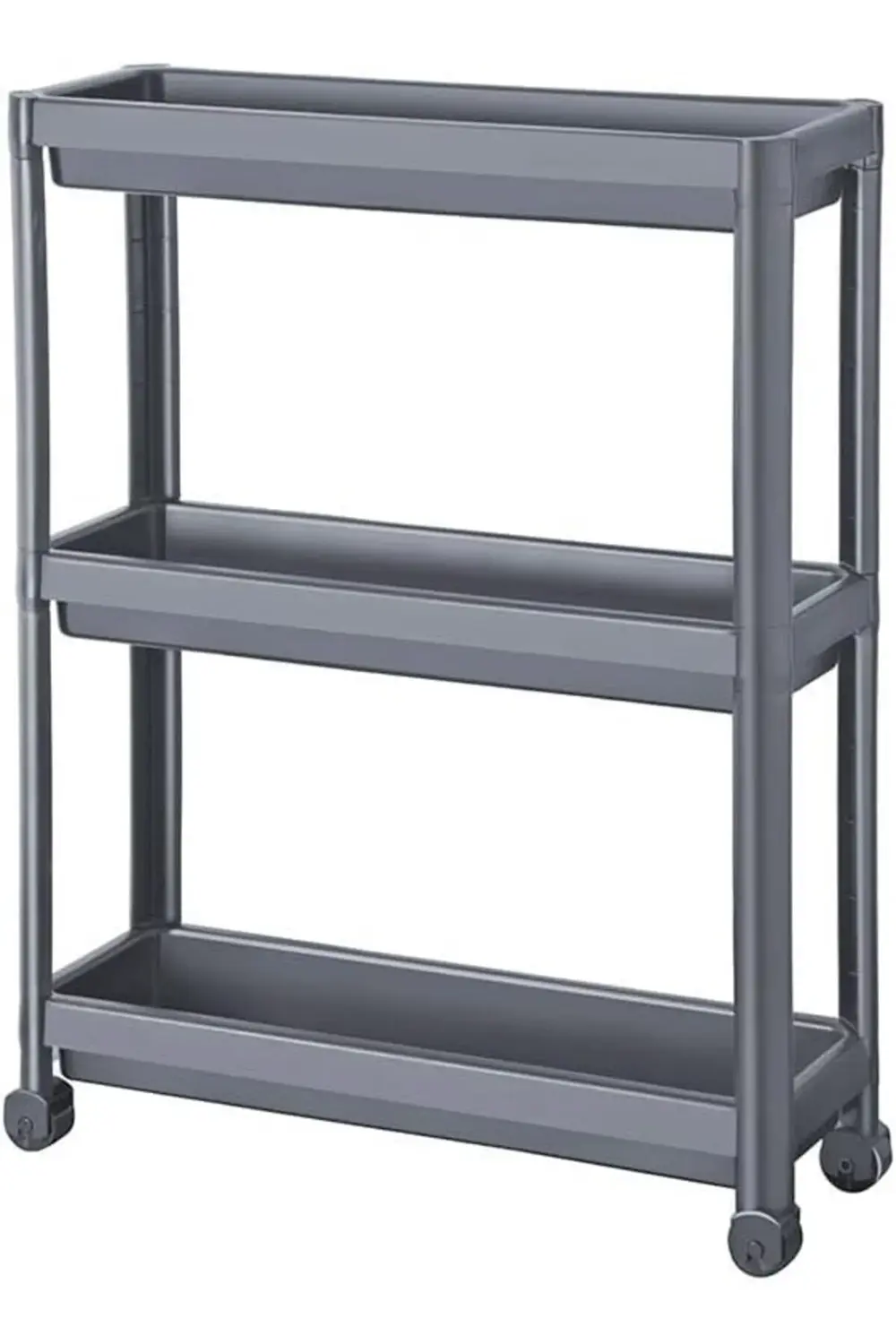 trendyvision 3 Katlı Tekerlekli Slim Raf Ünitesi | 3 Katlı Tekerl