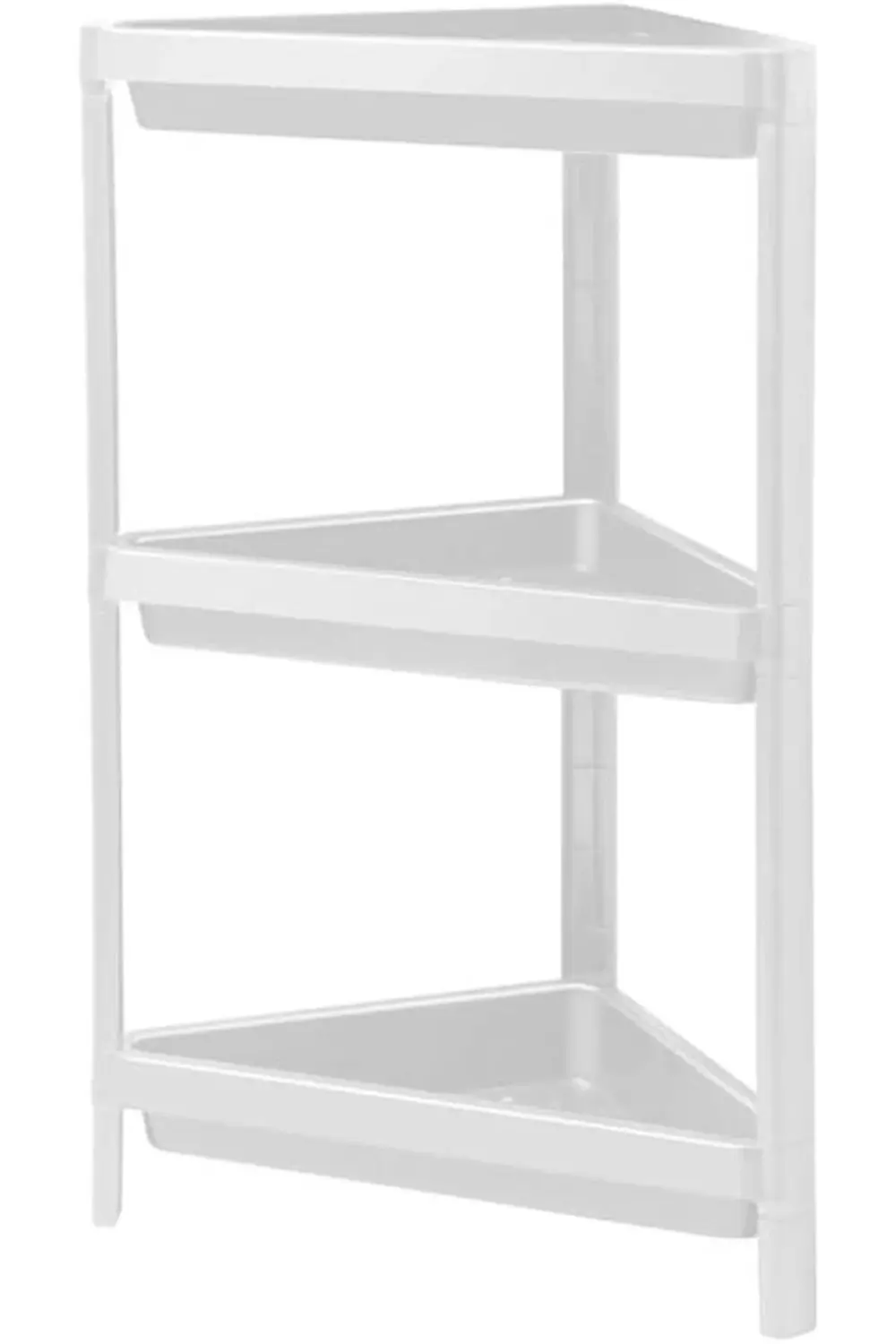 trendyvision 3 Katlı Üçgen Köşe Rafı | Banyo, Mutfak ve Kiler İçi