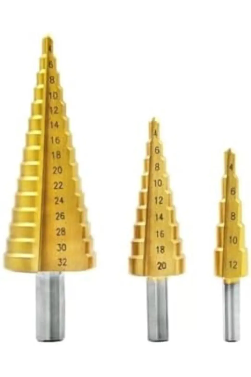 trendyvision 3’lü Kademeli Matkap Ucu Seti – Huni Şekilli Paslanm