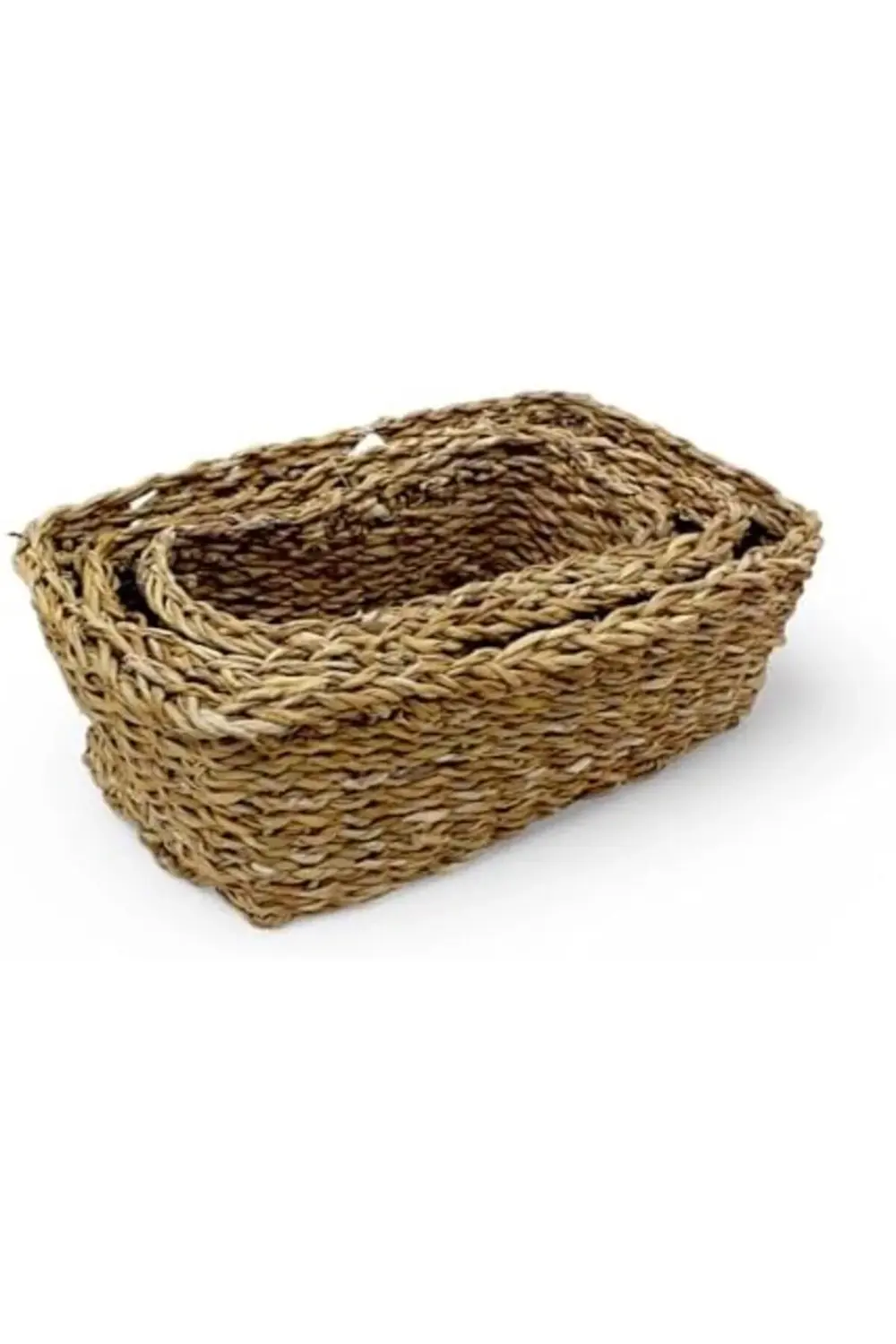 trendyvision 3'lü Rustik El Yapımı Doğal Dikdörtgen Hasır Düzenle