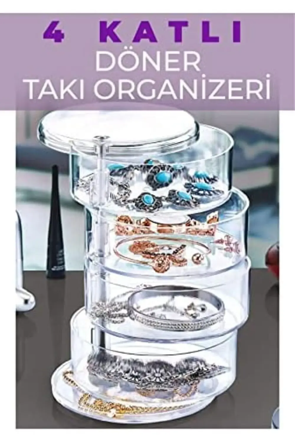 trendyvision 4 Katlı Döner Takı Organizeri buyflicker 395519