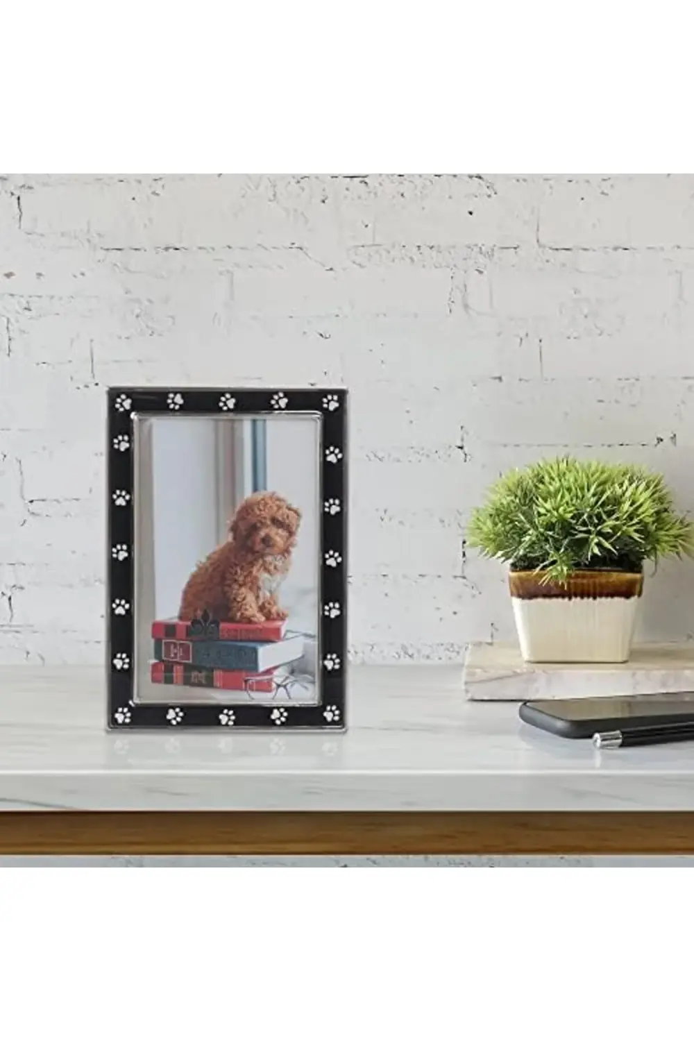 trendyvision 4x6 Gümüş Metal ve Siyah Resim Çerçevesi, Pençe Bask