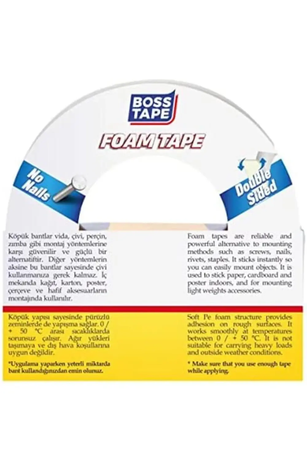 trendyvision 5 KG Çift Taraflı Köpük Aksesuar Montaj Bandı 48 mm