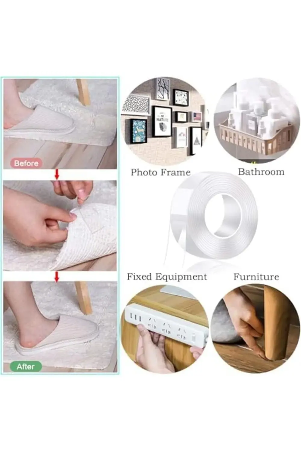 trendyvision 5 metre Su Sızdırmaz Çift Taraflı Şeffaf Bant LTS-BN