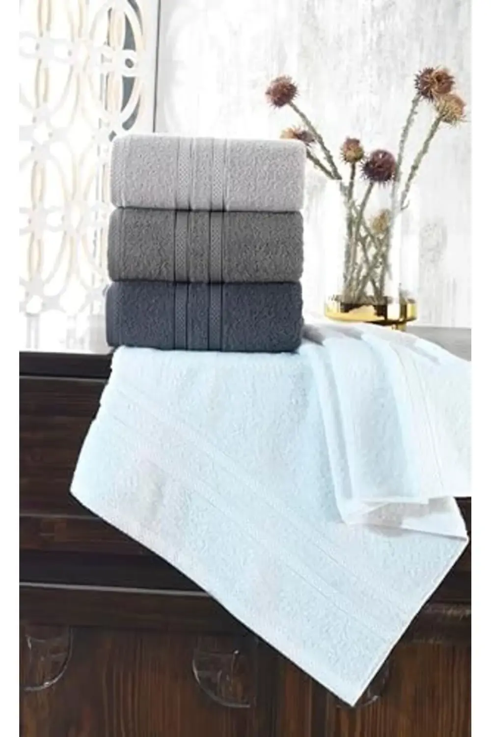 trendyvision 50x90 4'Lü El & Yüz Havlu Seti buyflicker 395519