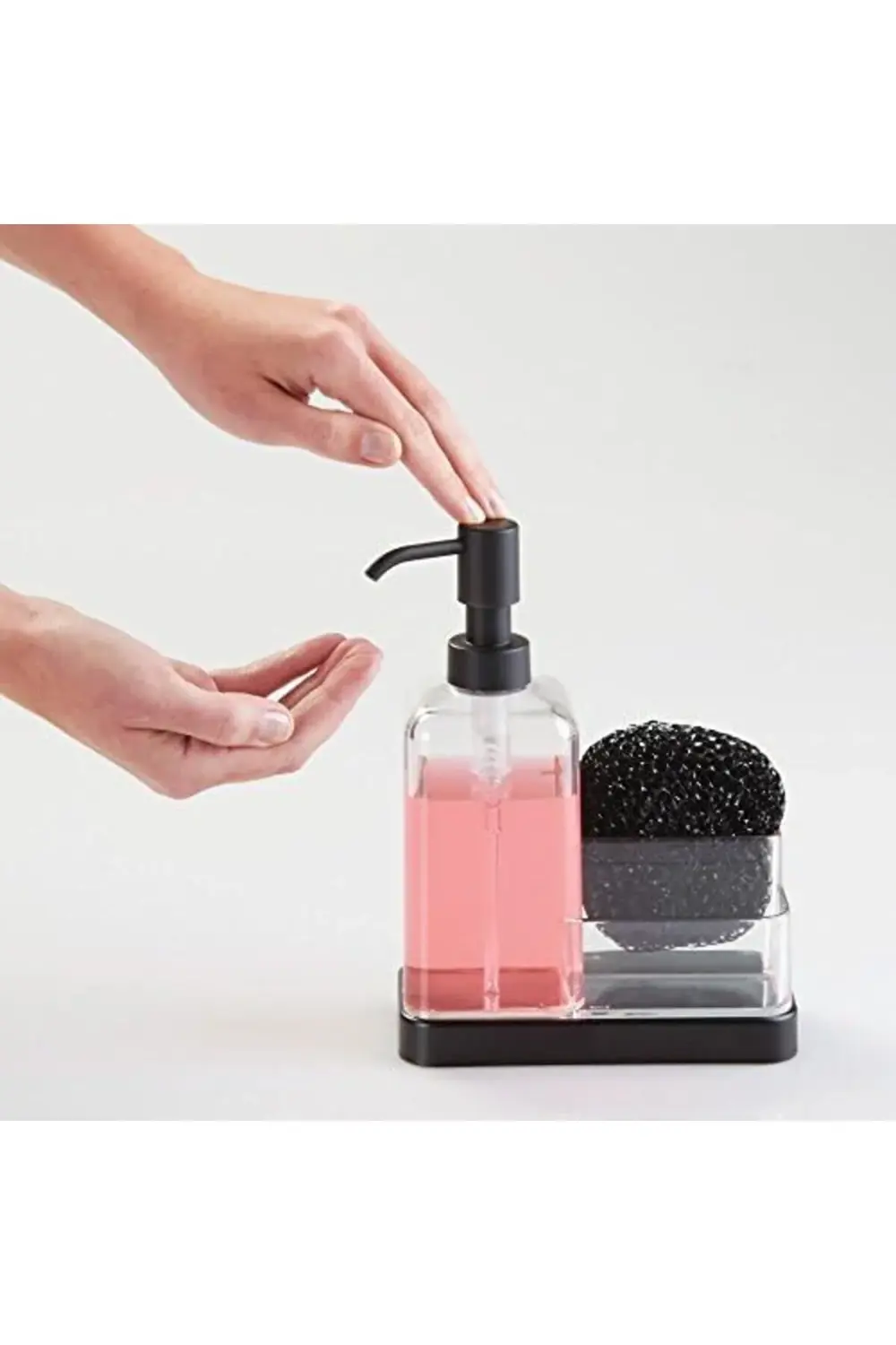 trendyvision 67097EU Forma 2 sabun-ve sünger-Caddy, mat siyah/şef