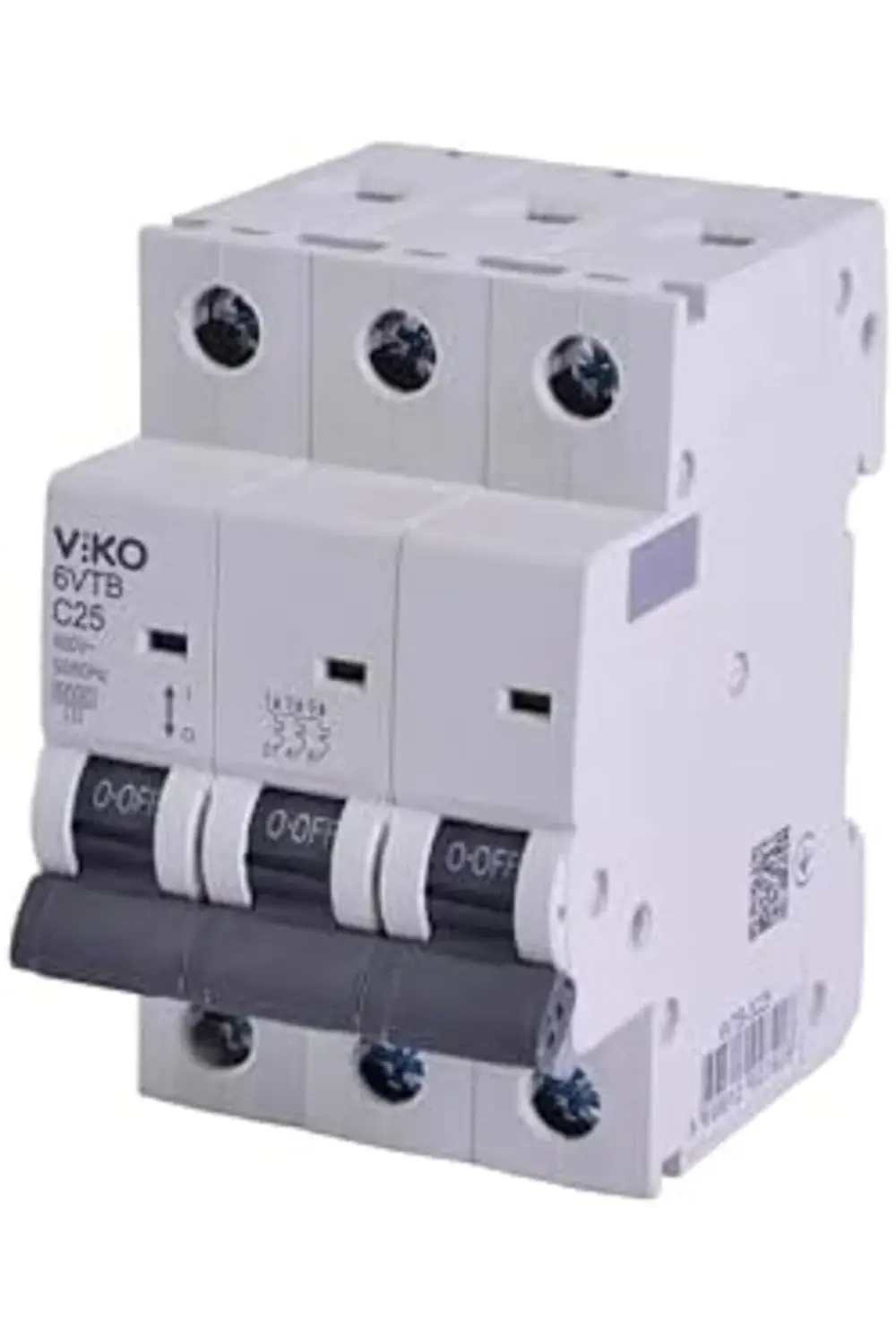 trendyvision 6VTB-3C25 Otomatik Sigorta 6kA C Tipi 3 Kutup 25A bu