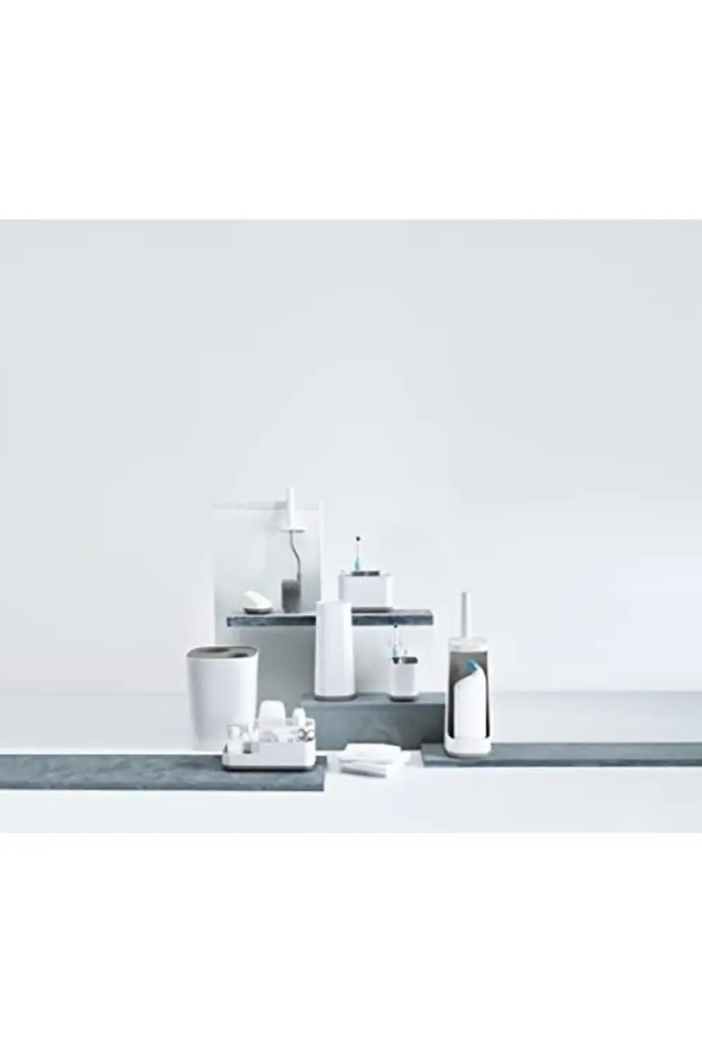 trendyvision 70510 Easy-Store Büyük Diş Fırçalık, Beyaz/Gri buyfl