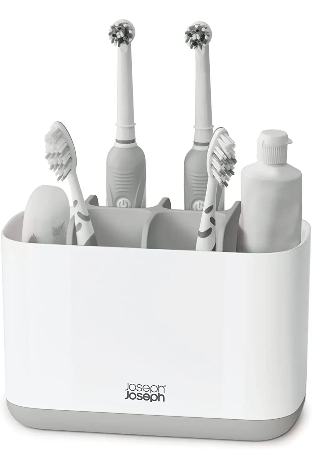 trendyvision 70510 Easy-Store Büyük Diş Fırçalık, Beyaz/Gri buyfl