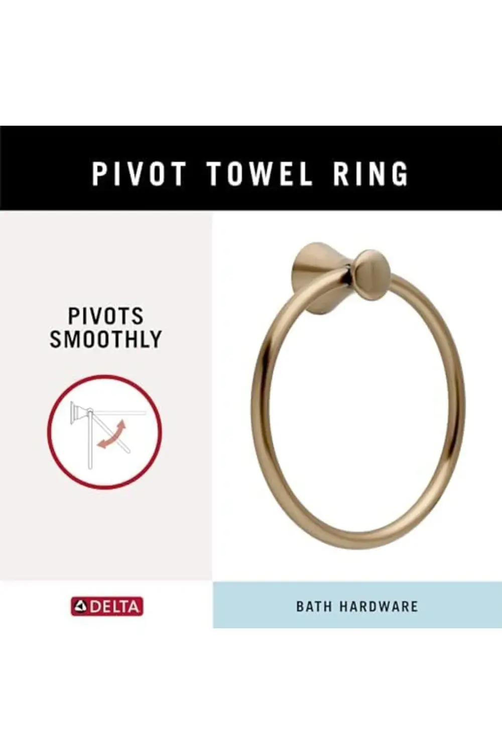 trendyvision 73846-CZ Lahara Duvara Monte Havlu Halkası Şampanya