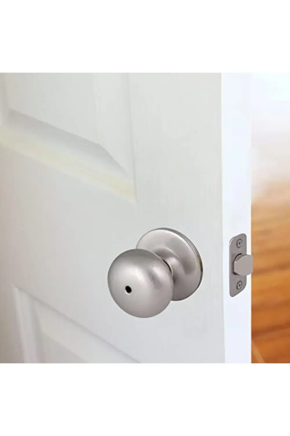 trendyvision 753319 2-Way Latch Privacy Knob, Satin Nickel Finish