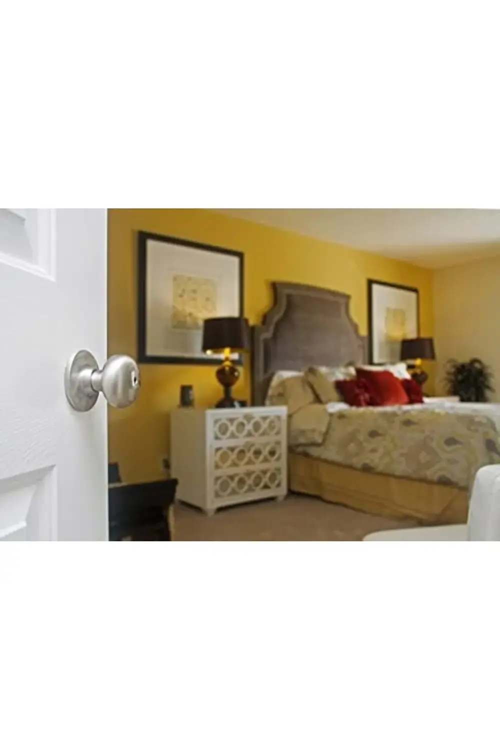 trendyvision 753319 2-Way Latch Privacy Knob, Satin Nickel Finish
