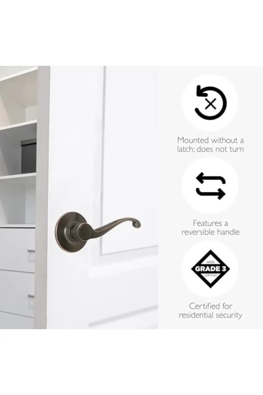 trendyvision 791657 Kaydırma Kapı Kolu, Yağ Ovuşturdu Bronz, Kukl