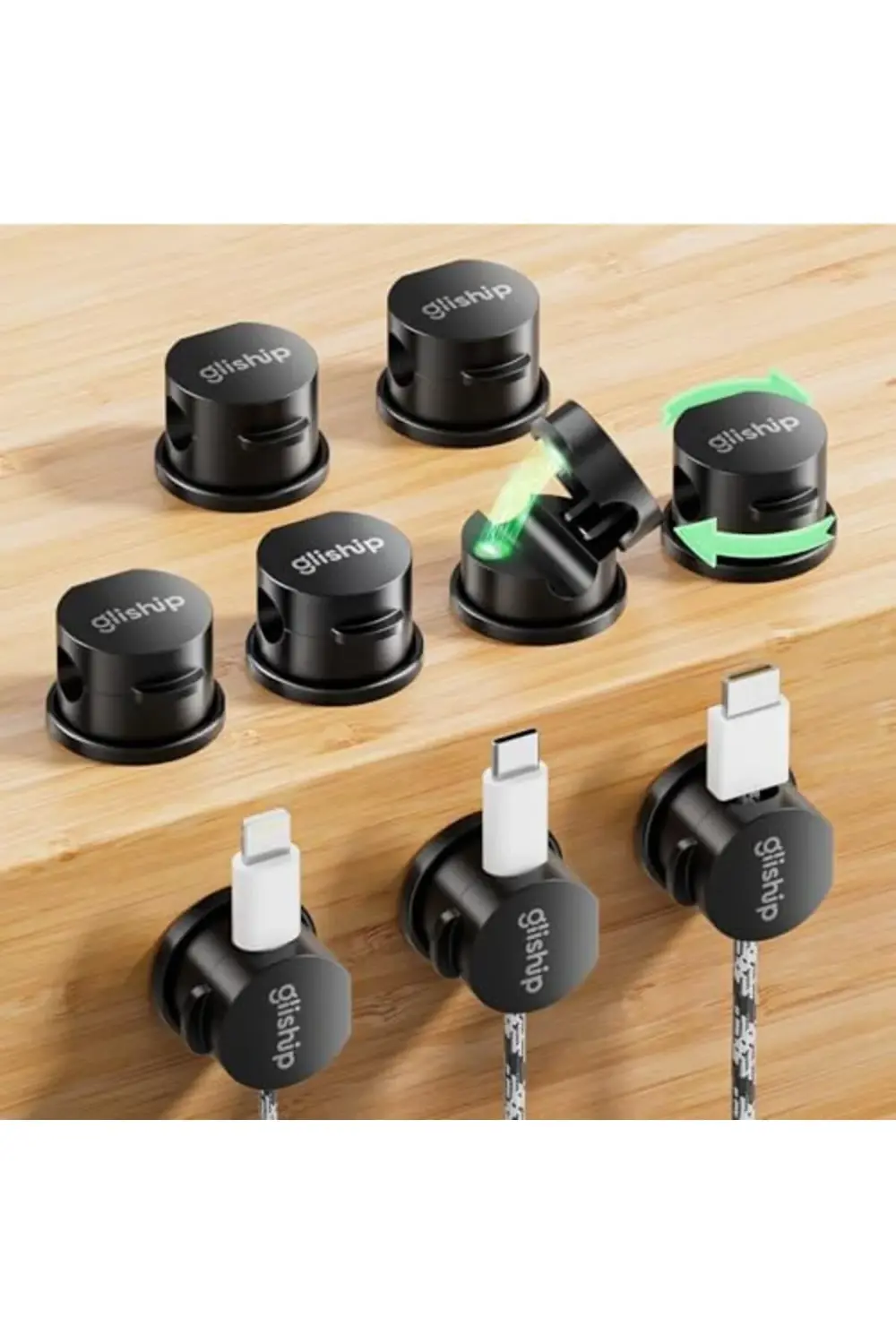 trendyvision 9 Paket Manyetik Kablo Klipsi - gliship [Yükseltilmi