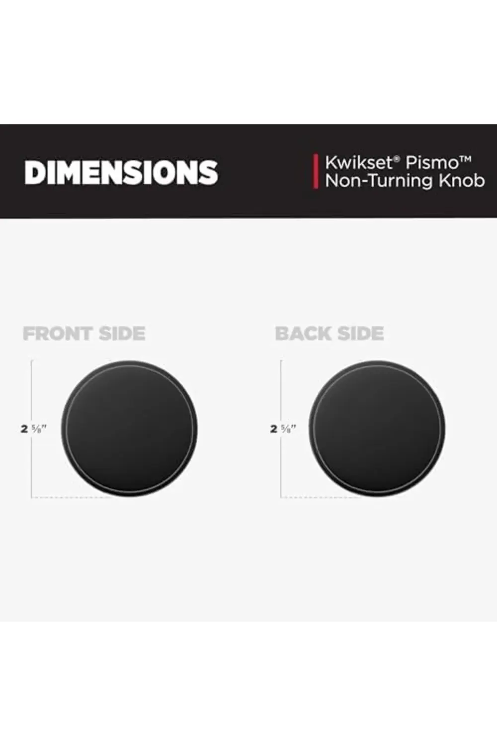 trendyvision 97880-938 Pismo Yarım Kukla Etkin Kapı Topuzu, Demir